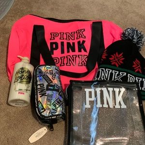 PINK brand of all kinds of goodies 🎉😌 great condition; stuff never used!